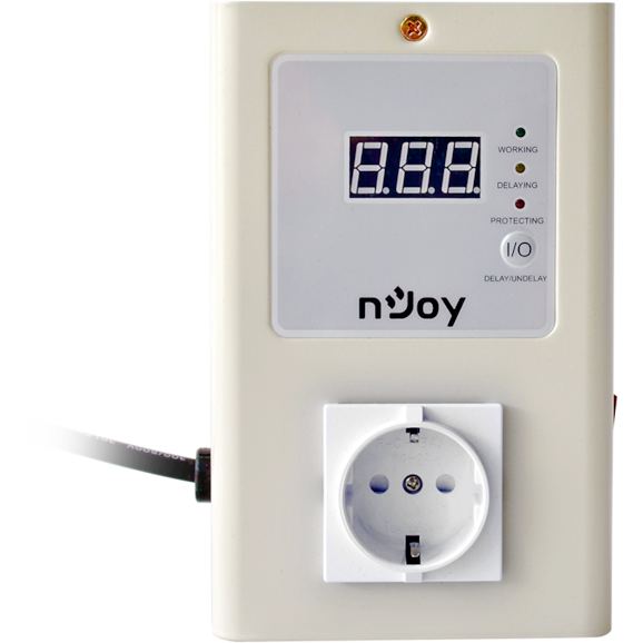 Njoy Limitator de tensiune Royer 16A, Siguranta digitala monofazica de protectie tensiune, Protectie Intrerupere la Subtensiune si Supratensiune