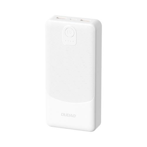 Baterie externa portabila Dudao K10Pro, 20000 mAh, 2A, 2x USB-A, Alb