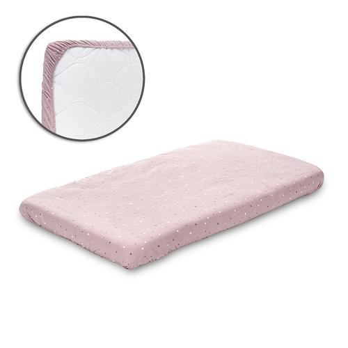 Cearceaf cu elastic pentru patut Lorelli, 98 x 65 cm, 100% bumbac ranforce, Roz