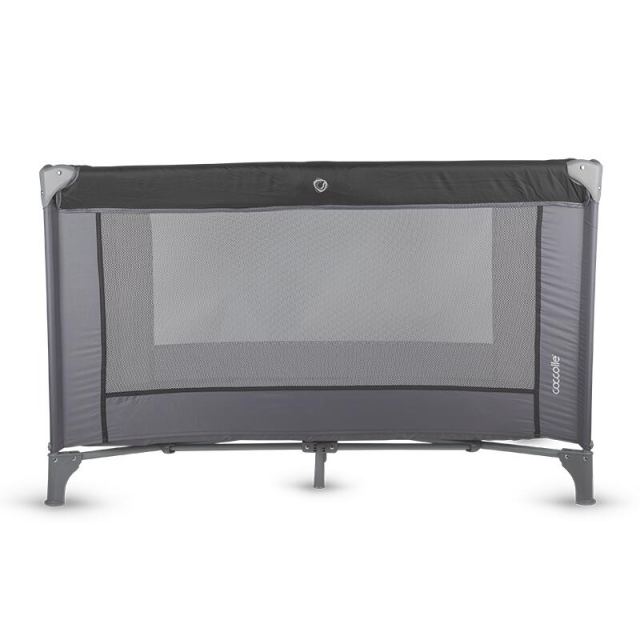 Patut pliabil cu un singur nivel de inaltime Coccolle Notte, Geanta transport inclusa, Dimenisune interioara 120x60 cm, Ideal pentru calatorii, Foarte compact la pliere, Greystone