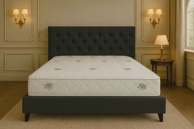 Saltea cu spuma poliuretanica Somnart Aloe Vera 180 x 200 x 20 cm, husa cu aloe Vera, fermitate medie