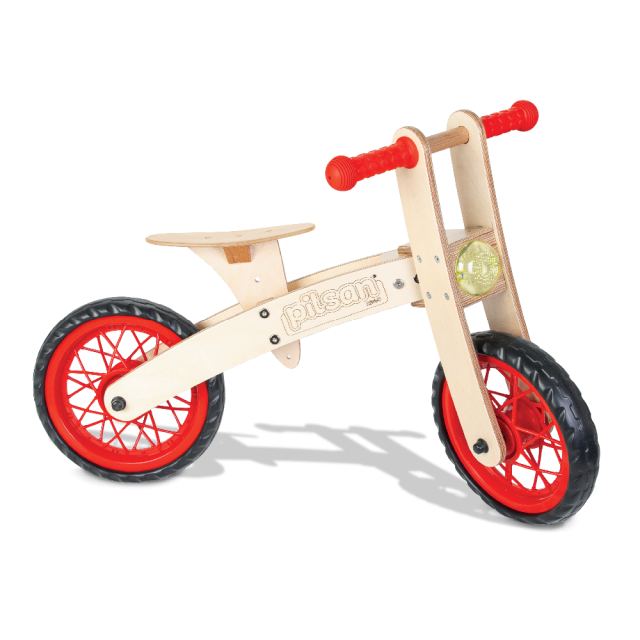 Bicicleta copii din lemn fara pedale Pilsan Freestyle, scaun reglabil pe 3 nivele de inaltime,intre 34-41 cm, roti din cauciuc EVA, de la 2 ani, greutate maxima de transport de 30 kg