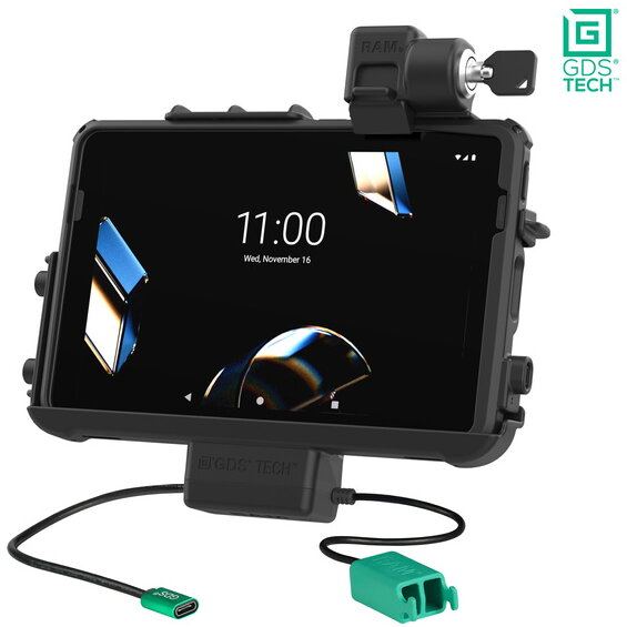 RAM&nbsp;MOUNTS Blocare GDS® Thin-Dock™ + USB dublu pentru Zebra ET401 10 cu IntelliSkin®