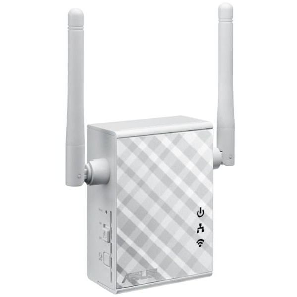 Asus Wireless Range Extender Asus, N300, 2 antene externe, wall plug, multi- function, 1 port 10/100Mbps, Access Point / Range Extender / Access point/Media Bridge Mode, Signal indicator. One-touch LED light., 3.5mm audio output (internet Radio function)