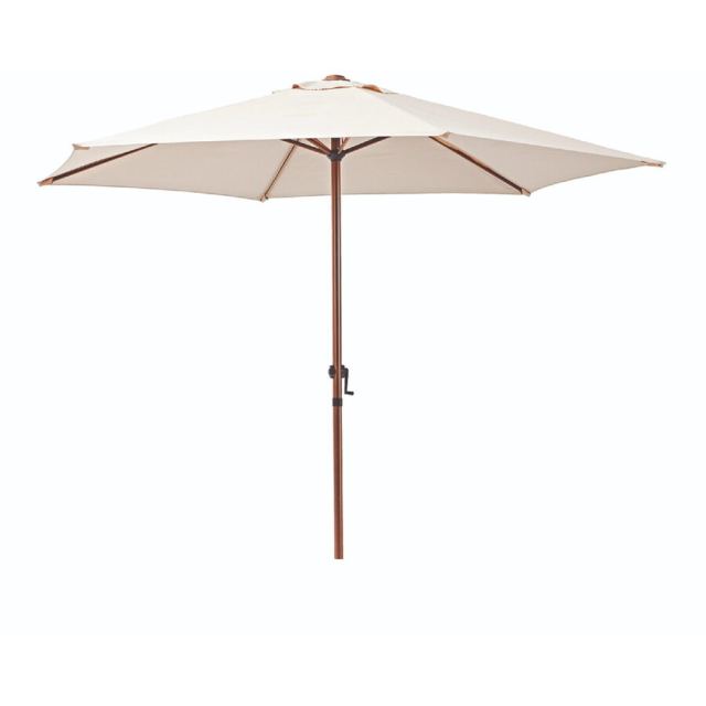 Naterial Umbrela terasa, otel/poliester, Ø 262 cm, H 231 cm, Bej