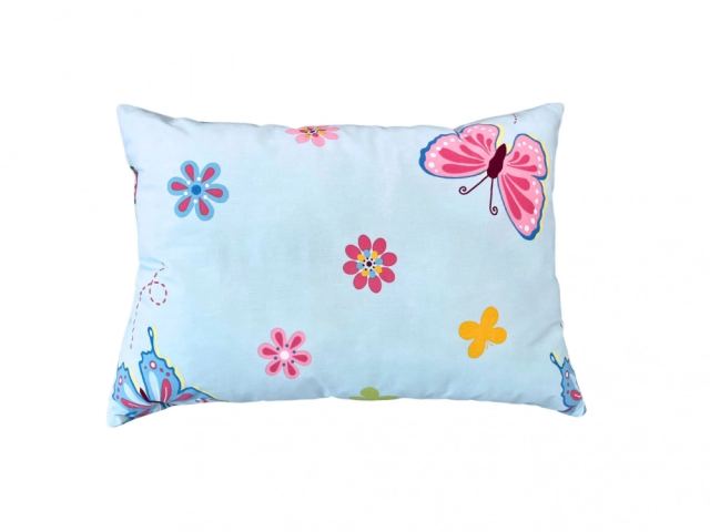 Perna Somnart din bumbac cu imprimeu flori si fluturi 50 x 70 cm