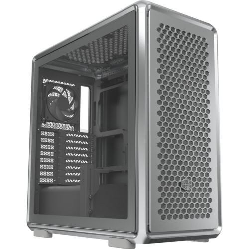 COOLER&nbsp;MASTER Carcasa PC Cooler Master MasterFrame 600, Middle Tower, ARGB, Sticla temperata, Fara sursa, 10 ventilatoare compatibile, 4 incluse, Argintiu