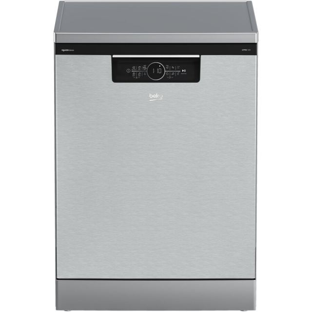 Beko Masina de spalat vase independenta Beko BDFN36560XWP, 15 seturi, 11 programe, Clasa A, SelfDry, HomeWhiz prin WiFi, SteamGloss,60 cm, Inox