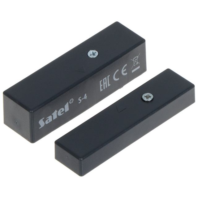 Contact magnetic Satel S-4 DG, aparent, NC, tamper, gri inchis