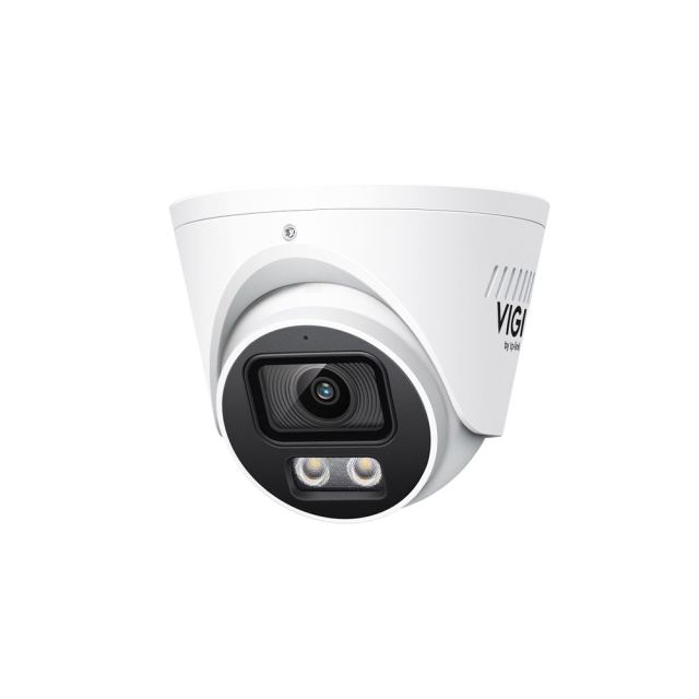 Camera supraveghere IP Dome cu iluminare duala TP-Link VIGI ColorPro InSight S445S, 4 MP, 2.8 mm, IR/lumina alba 30 m, microfon si difuzor, slot card, PoE