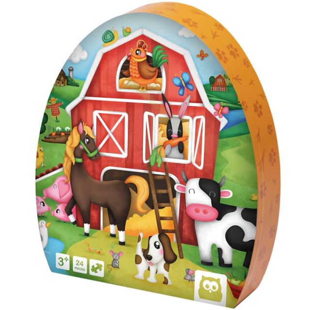 EurekaKids Puzzle Educativ - 24 Piese - Ferma, varsta intre 3-5 ani, Multicolor