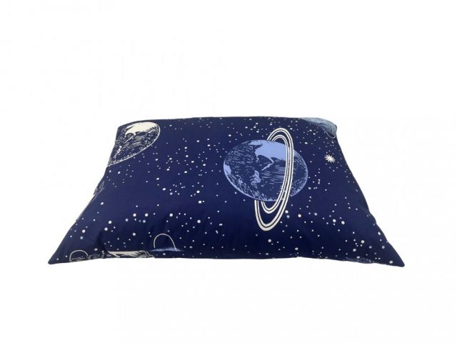 Perna Somnart din bumbac cu imprimeu Cosmos 50 x 70 cm