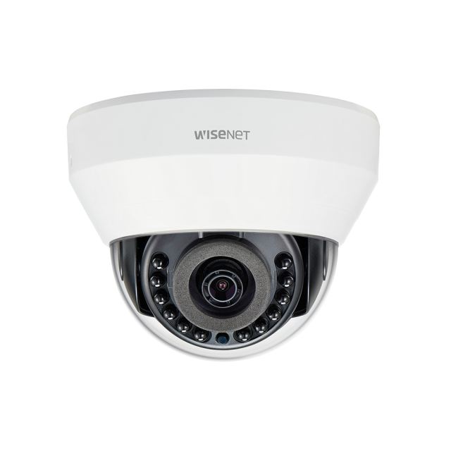 Camera supraveghere IP Dome Hanwha Wisenet LND-6010R, 2 MP, IR 20 m, 3 mm, slot card, PoE