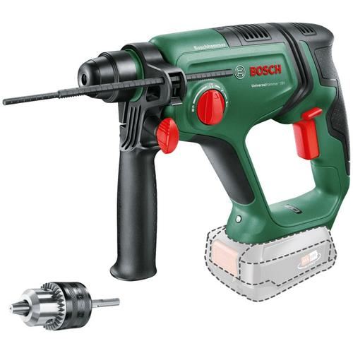 Ciocan rotopercutor pe acumulator Bosch Universal Hammer 06039D6001, 18 V, 2000 RPM, 2 J, 25 mm diametru maxim gaurire, limitator adancime, adaptor tija rotunda, fara acumulator/incarcator