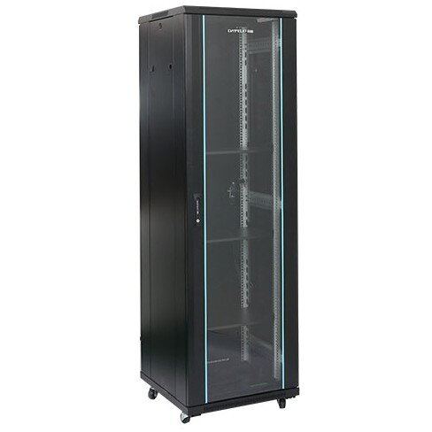 Dateup Cabinet metalic DATEUP MS2.6837.9001 37U, Stand alone, 600 x 800, Glass door, Panouri laterale detasabile, Negru