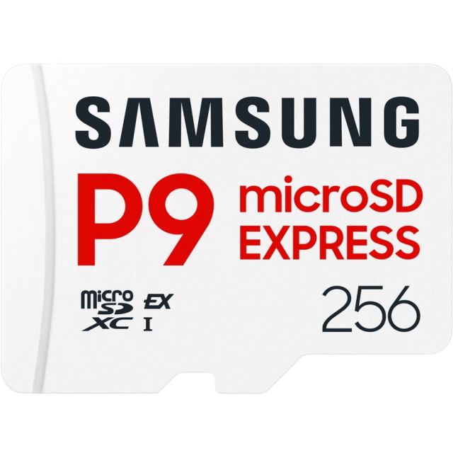 Samsung Card de memorie Samsung P9 Express microSD Express 256 GB (4K UHD, NVMe 1.3, viteza de citire 800 MB/s, viteza de scriere 200 MB/s) pentru Nintendo Switch 2, Alb
