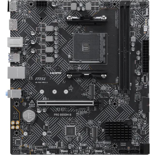 MSI Placa de baza MSI PRO B550M-B, AMD B550, Socket AM4, mATX