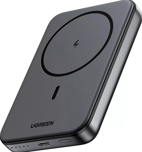 Baterie externa Ugreen Magnetic 10.000 mAh, Wireless, PD 20W, USB-C (Negru)