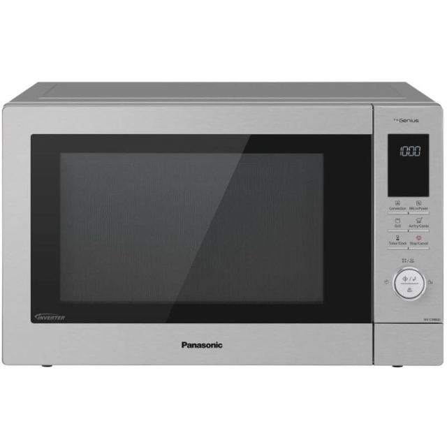 Panasonic Cuptor cu microunde Panasonic NN-CD88QSEPG, cu inverter si grill, 34 l, 1000 W, 27 programe automate, blocare pentru copii, Argintiu