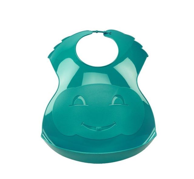 Baveta Thermobaby din plastic moale Deep Peacock