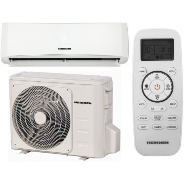 HEINNER Aparat de aer conditionat HEINNER 12000 BTU, kit instalare inclus, clasa A++, HAC-HS12KIT++, Alb