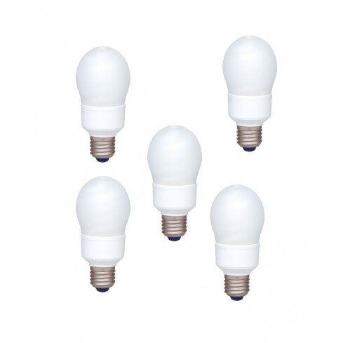 Panasonic Bec economic Panasonic EFD13E672V-5, soclu E27, putere 13W, forma oval, lumina alb rece, alimentare 220 – 240 V, pachet 5 becuri