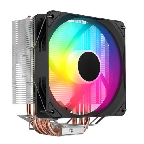 Serioux Cooler Procesor Serioux CC92ARGB, dimensiuni 90x90x25 mm, viteza 800-1600 RPM, RGB LED, Negru