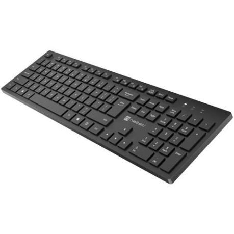natec Tastatura Natec Herring NKL-2348, USB, Wireless 2.4 Ghz, 105 taste, Negru