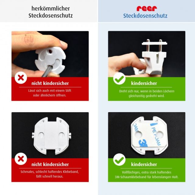 Set 20 protectii pentru priza Reer 32040