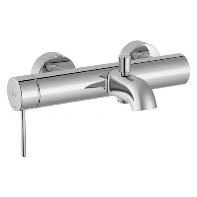 Roca Baterie cada Roca, Gama NU A5A023FC00, cartus ceramic, levier metalic PIN, diverter, monocomanda, crom