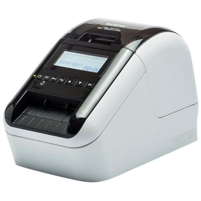 brother Imprimanta de etichete Brother BROTHER QL-820NWBC, cu Wi-Fi, Ethernet, Bluetooth, AirPrint si afisaj LCD, Gri
