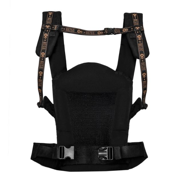 Marsupiu ergonomic pentru copii Kinderkraft Huggy Bizuu Lunar Black
