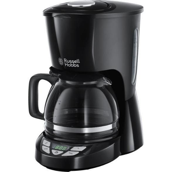 Russell&nbsp;hobbs Cafetiera digitala Russell Hobbs Textures Plus, 975W, Display LCD, Timer, Tehnologie cu dus, 1.25 L, Functie anti-picurare, Functie mentinere la cald