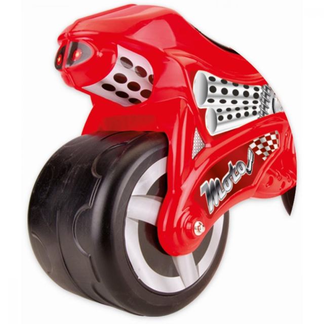 Motocicleta fara pedale pentru copii Dolu Rapida Rosie, suporta o greutate de pana la 25 kg, dimensiune 50x71x27 cm