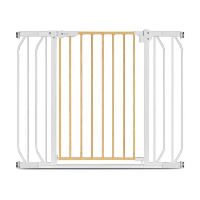 Poarta de siguranta Lionelo prin presiune Truus Slim 105 cm gri deschisnatur