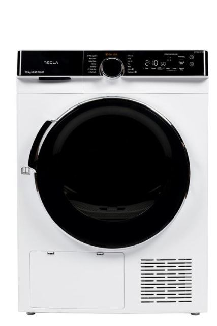 Uscator de rufe Tesla WT10H91M, 10kg, Pompa de caldura, Clasa C, Inverter, Antisifonare, Delay start (Alb)
