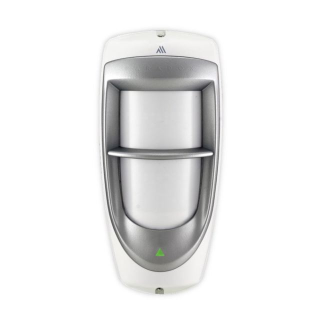 Detector de miscare wireless exterior PIR Paradox PMD85M, 11 m, 90 grade, pet immunity, senzor de temperatura, 868 MHz