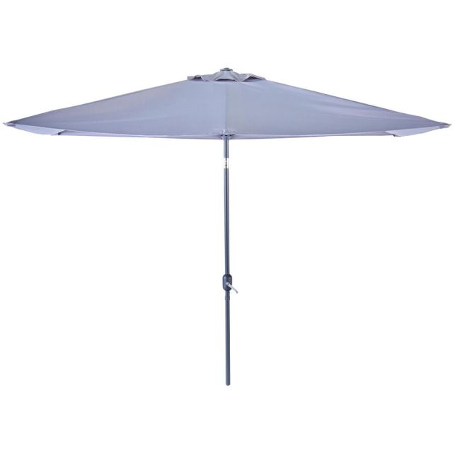 Naterial Umbrela terasa, de perete, aluminiu/poliester, 262 x 135 cm, H 240 cm, Gri