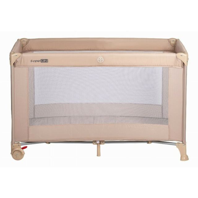 Patut pliabil pentru copii FreeON Nap Beige cu un nivel 120x60 cm