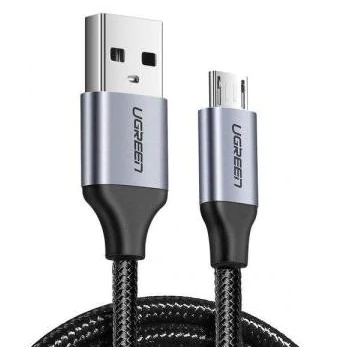 Ugreen Cablu alimentare si date Ugreen, Fast Charging, USB la Micro-USB braided 2m, Negru