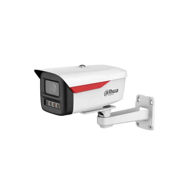 Camera supraveghere exterior IP Dahua WizSense IPC-HFW2449M-S-LED-0360B-B-PRO-S1, 4 MP, 3.6 mm, lumina calda 50 m, microfon, slot card, PoE, negru