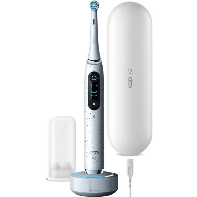 Oral-b Periuta de dinti electrica Oral-B iO Series 10 Stardust, Bluetooth, Curatare 3D, Inteligenta artificiala, 7 moduri, Alb