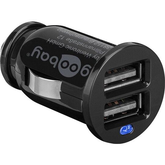 Goobay Incarcator auto Goobay 44177, dual USB, 12W, 2.4A, Negru