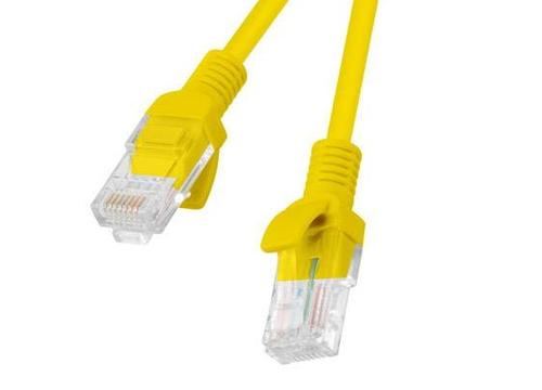 Cablu UTP Lanberg  PCU6-10CC-0100-Y, CAT.6, 1m (Galben)
