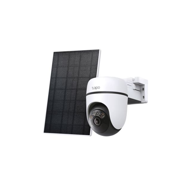 Camera supraveghere WiFi PT cu panou solar TP-Link Tapo C630 KIT, 5MP, 4 mm, IR/Lumina alba 16 m, microfon si difuzor, acumulator 6700 mAh, sirena, slot card