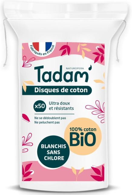 Dischete ovale din bumbac Bio demachiante Tadam 50 bucati