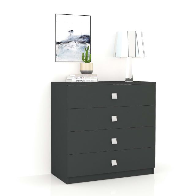 Comoda hol LINEA, 4 sertare, Antracit
