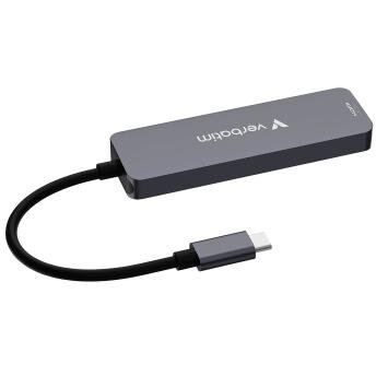 Verbatim Hub multiport Verbatim USB-C Essentials 4 × USB Type-C, Gri