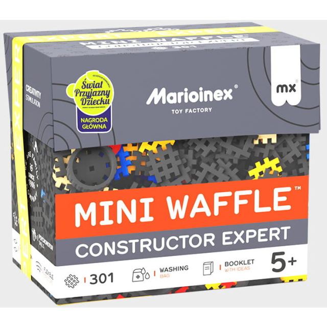 Marioinex Set de construit cu blocuri, Marioinex Mini Waffle, Constructor Expert, 301 piese