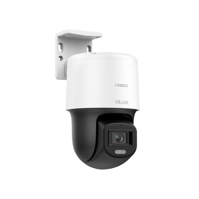 Camera supraveghere rotativa IP PT Speed Dome Hikvision HiLook Darkfighter PTZ-N2C200C-DE, 2 MP,  lumina alba 30 m, 2.8 mm, PoE, slot card, detectie miscare, microfon si difuzor